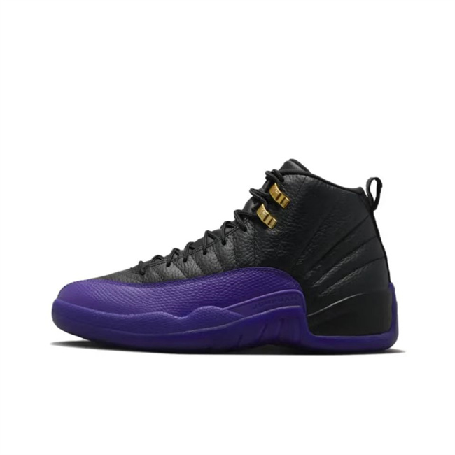 Men's Running weapon Air Jordan 12 Black/Purple Shoes 056
